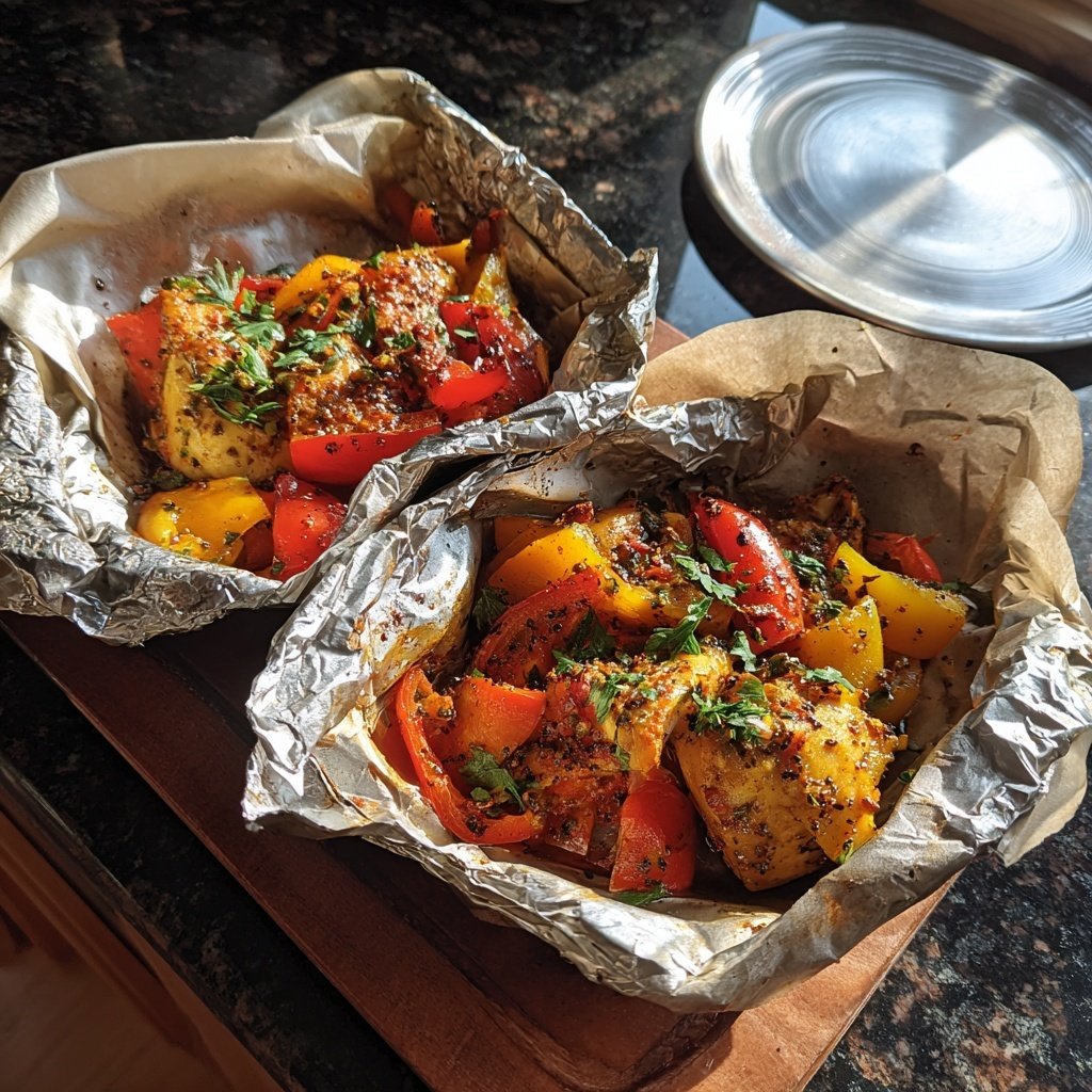 Herbed Chicken and Vegetable Foil Packs
