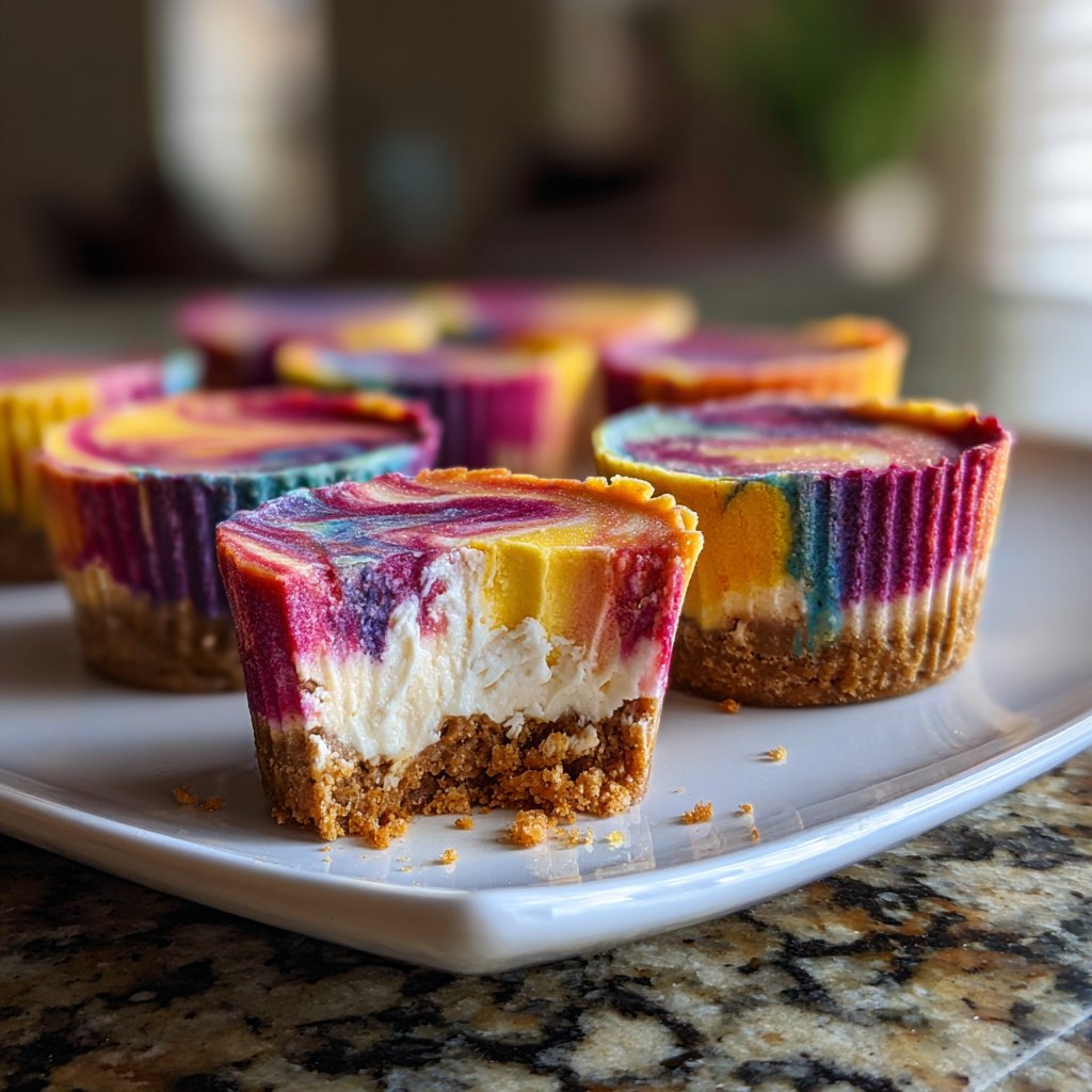 No-Bake Rainbow Cheesecake Cups