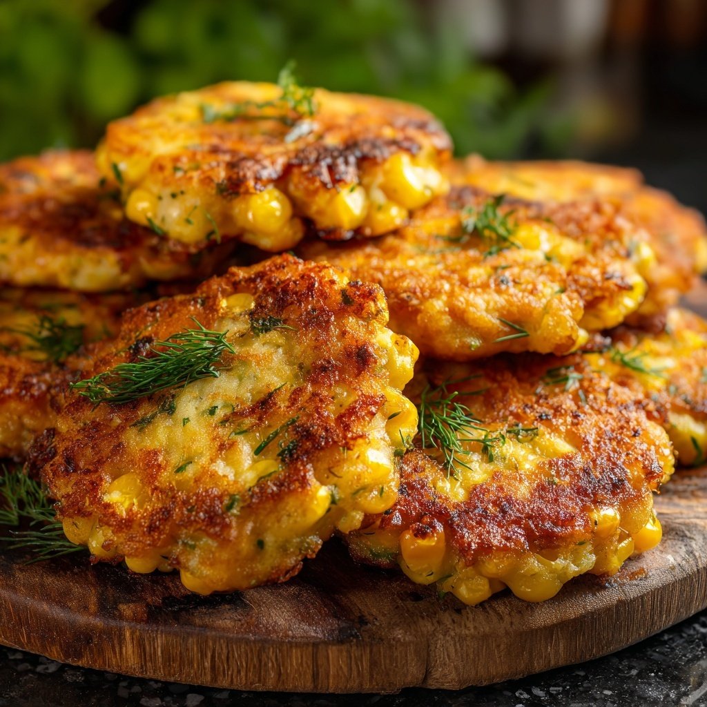 Savory Corn Fritters with Dill