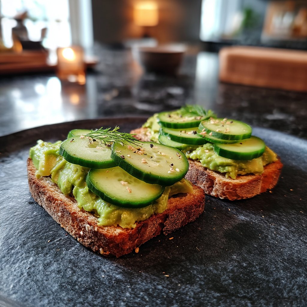 Avocado Cucumber Toast