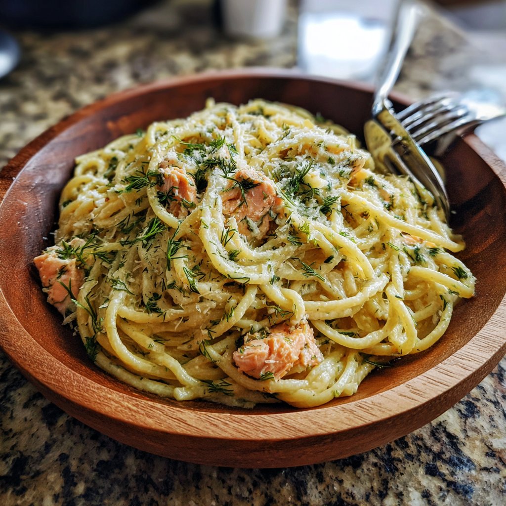 Creamy Dill Pasta with Salmon