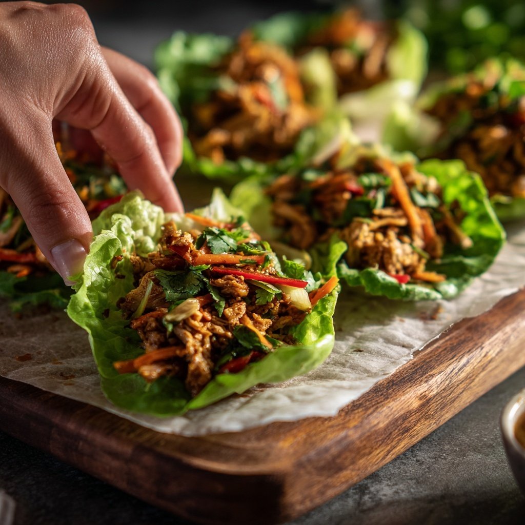 Thai Chicken Lettuce Wraps