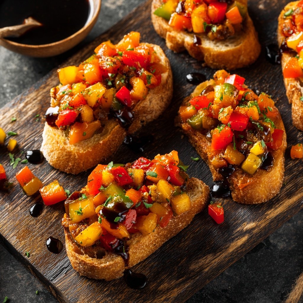 Roasted Vegetable Bruschetta