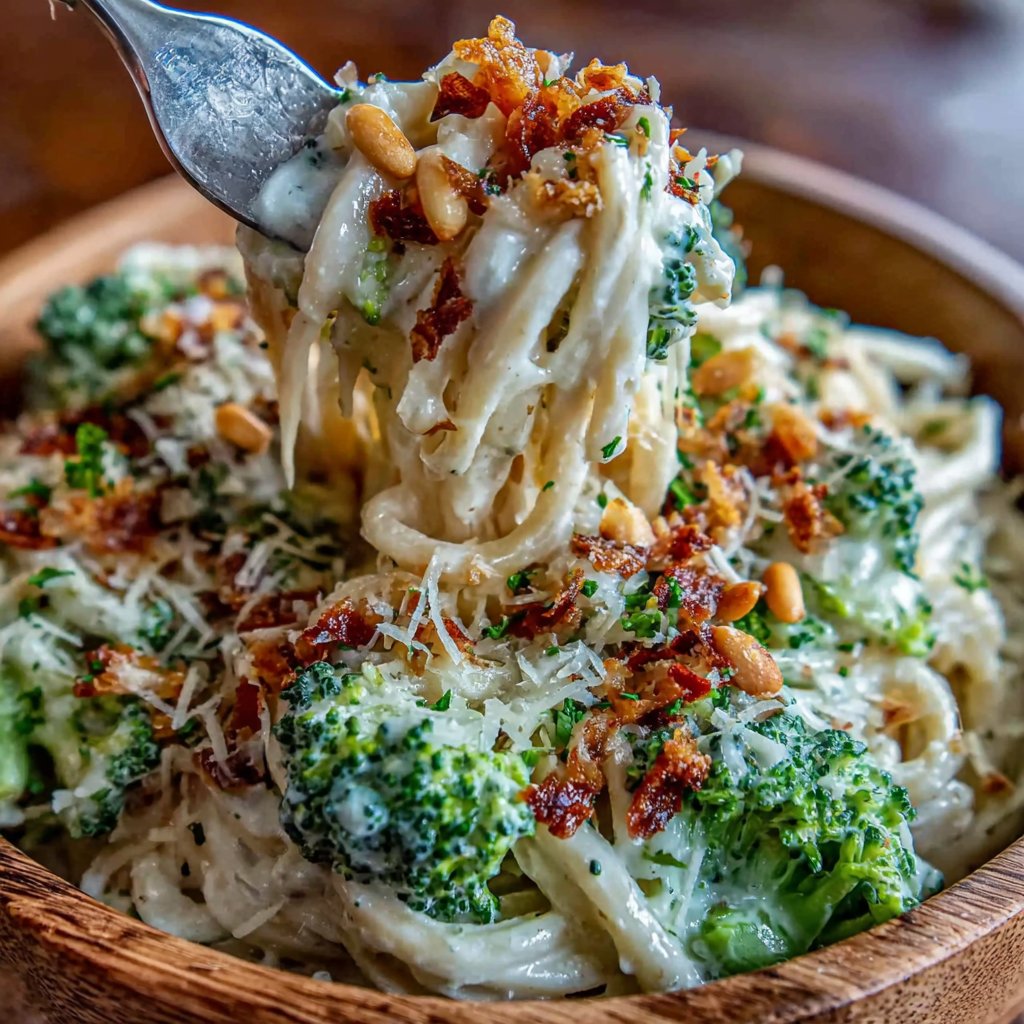 Tofu Broccoli Alfredo Bowl
