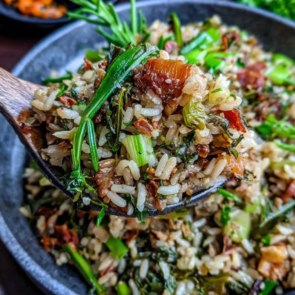 Dandelion and Grains Pilaf